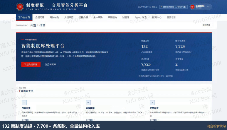 制度智枢合规智能分析平台